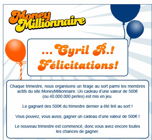 gagnant a la derniere loterie